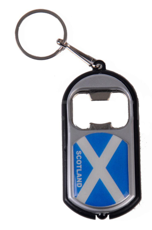Scotland Flashlight Bottle Opener Keychain