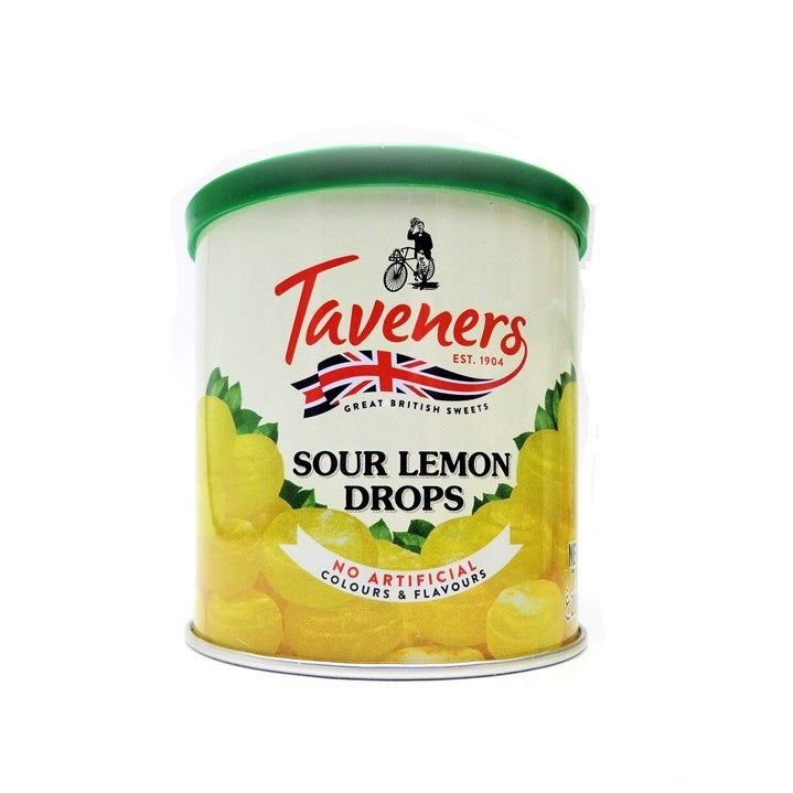 Taveners - Sour Lemon Drops Travel Tin 200g