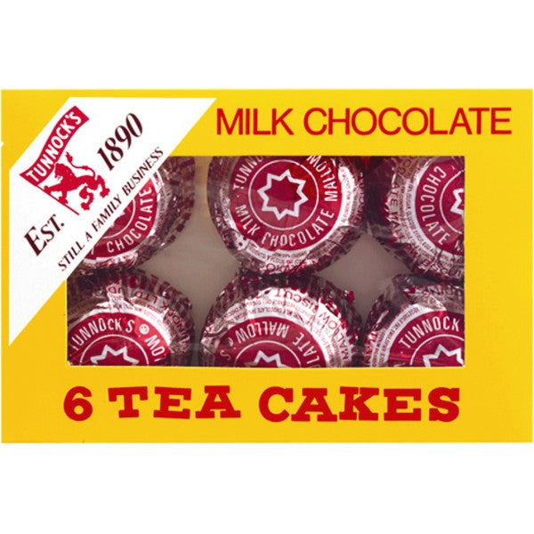 TUNNOCK'S MILK CHOCOLATE TEACAKES 6 PACK