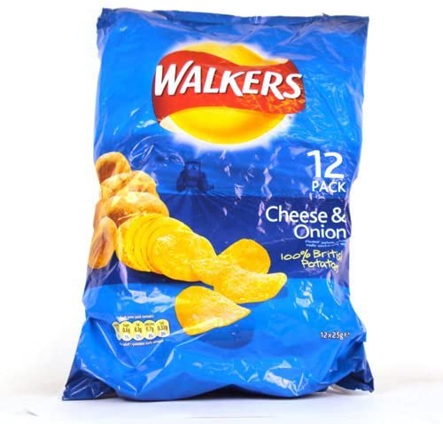 Walkers Cheese & Onion Multipack 12 pk Crisps