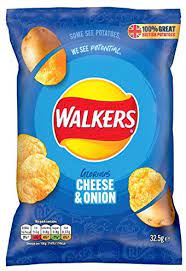 Walkers Cheese & Onion Crisps 32.5g