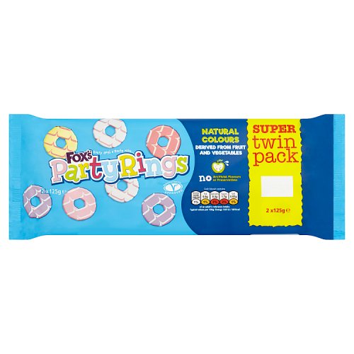 foxs party rings twin pack 250g