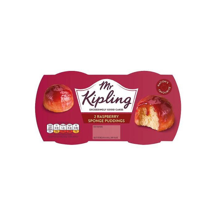 MR. KIPLING RASPBERRY SPONGE PUDDING 2 pack