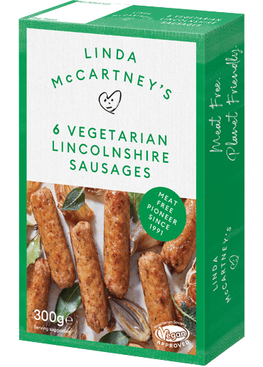 Linda McCartney 6 Vegetarian Lincolnshire Sausages