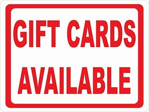 Gift Cards now Available