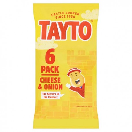 TAYTO CHEESE & ONION CRISPS 6 PACK